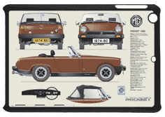 MG Midget 1500 (Rostyle wheels) 1974-80 Small Tablet Covers